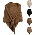 thumbnail image 2 of LinYooLi Women's Elegant Shawl Wrap - Cross Front Solid Color Poncho Cape - Wrap Topper Knitted Cardigans Sweater Shawls, 2 of 3