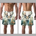 thumbnail image 3 of luoweisi Men's Beach Shorts Quick Dry Swim Trunks with Mesh Lining Jungle Elk XL, 3 of 5