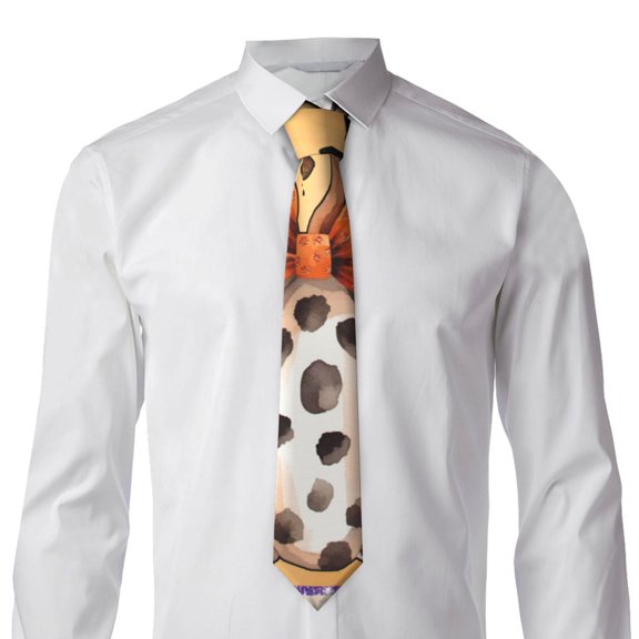 Goofa Fall Farmhouse Pumpkins1 Pattern Men's Necktie Classic Silk Tie Woven Jacquard Neck Ties Necktie for Business and Wedding Formal Neckties