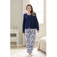 thumbnail image 3 of Richie House Women's Two Piece Sleepwear Set Warm Fleece Knit Top with Flannel Pants RHW2752, 3 of 7