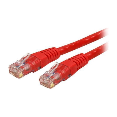 StarTech 5ft CAT6 Ethernet Cable - Red CAT 6 Gigabit Ethernet Wire -250Mhz 100W PoE RJ45 UTP Molded Network Patch Cord with Strain Relief (C6PATCH5RD)