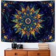 thumbnail image 4 of Gojian Boho Floral Mandala Tapestry Wall Hanging Pink Bohemian Flower Medallion Tapestry Aesthetic Watercolor Hippie Indian Small Tapestries for Bedroom Living Room Dorm Decor, 4 of 6
