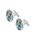thumbnail image 2 of Santa Claus Stylish Stainless Steel Men's Cufflinks for Business Attire and Special Occasions, 2 of 6