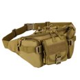 thumbnail image 1 of Yuarrent Riñonera con hebilla, cremallera multifuncional, impermeable, camuflaje, para hombre, riñonera, deporte, Camping, escalada al aire libre Mochilas de mochilero Marrón Yuarrent OD022570-02, 1 of 6