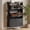Black, variant on Modern 2 Flip Drawer Shoe Cabinet with Hooks, Narrow Entryway Storage Organizer