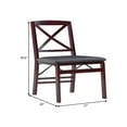 thumbnail image 5 of Benzara Leatherette Folding Chair with X Back, Set of 2, Espresso Brown, 5 of 5