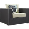thumbnail image 3 of Modway Convene 3 Piece Outdoor Patio Sofa Set in Espresso Beige, 3 of 5