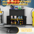 thumbnail image 4 of IKIMI 6-Piece Heavy Duty Garage Cabinet System with Workbench, Lockable Steel Storage Cabinets, Modular Tool Storage Organizer for Garage & Workshop , Black, 4 of 8