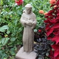 thumbnail image 4 of Saint Francis Statue with Natural Sandstone Appearance, Resin Material, 29 Inch Height, 4 of 9