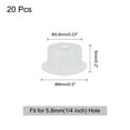 thumbnail image 2 of Uxcell 20pcs Hole Plugs Fit for 5.8mm(1/5") Hole, Round Snap Plug for Home,White, 2 of 5