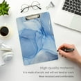 thumbnail image 4 of FMSHPON Blue Marble Ink Modern Fluid Art Clipboard Hardboard Wood Nursing Clip Board and Pull for Standard A4 Letter 13x9 inches, 4 of 7