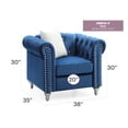 thumbnail image 2 of Glory Furniture Raisa Velvet Chair in Navy Blue, 2 of 6