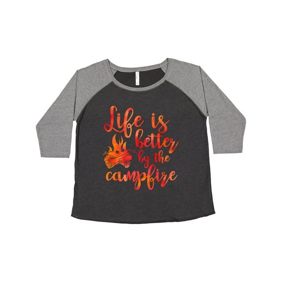 Inktastic Life's Better Campfire Women's Plus Size T-Shirt