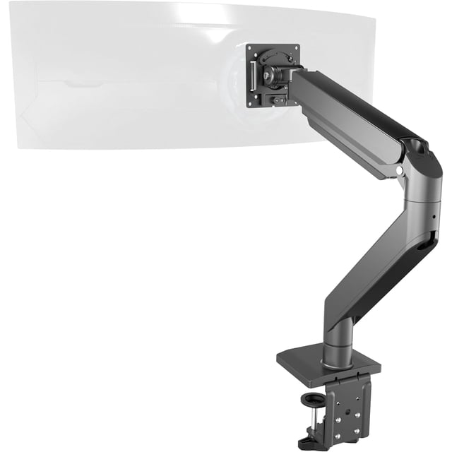 FOH Soporte de Escritorio para Monitor de Mesa de elevación de Gas, Gaming Brazo de Monitor Resistente, Soporte de visualización para VESA 75y100mm (Negro, Grande(Capacidad 25kg,17 a 55 pulgadas))