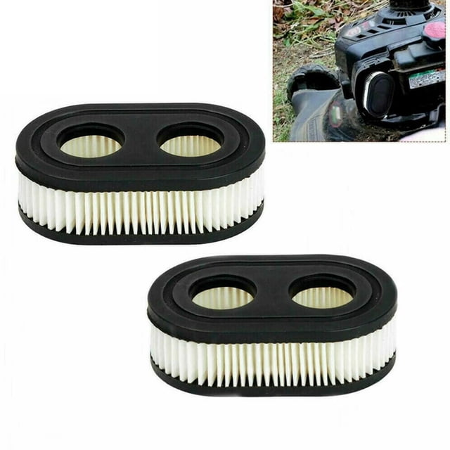Paquete de 2 Filtros de aire para cortacésped JM Briggs & Stratton 798452 593260 negro