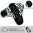 thumbnail image 3 of Women's Arch Support Diabetic Slippers Memory Foam House Shoes Orthotic Heel Cup Arthritis Edema Slippers with Adjustable Strap, Zebra 11/12, 3 of 5