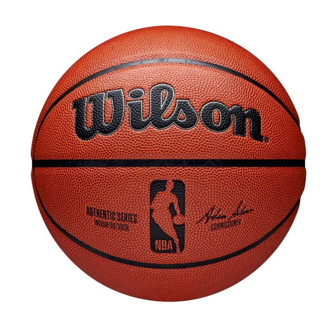 Wilson NBA Authentic Indoor/Outdoor Basketball, Size 6 (28.5"), Durable Composite Cover for All‑Weather Play