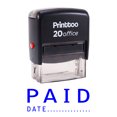 thumbnail image 1 of Printtoo PAID WITH DATE Self Inking Rubber Stamp Office Stationary Stamp-Blue, 1 of 1