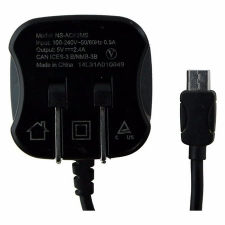 Insignia 3.3-Foot 2.4A Micro-USB Wall Charger with Folding Prongs - Black