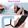 thumbnail image 4 of Clip triangular para sábanas de 6 lados, resistente, correas elásticas ajustables para sábanas, soporte de sujeción con pinza, clips triangulares entrecruzados para sábanas, se adapta a colchones, 4 of 7