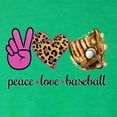 thumbnail image 2 of Wild Bobby, Peace Love Baseball Sports Tri-Blend Racerback Tank Top, Envy, Large, 2 of 5