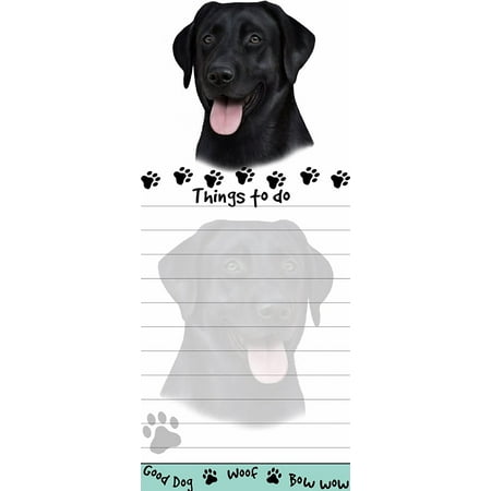 Labrador Notepad - Black Labrador Magnetic Sticky Note Pad