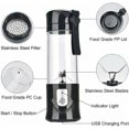 thumbnail image 5 of Licuadora portátil recargable por USB TUNC Mini Licuadora 420 ml 6 cuchillas negro, 5 of 5