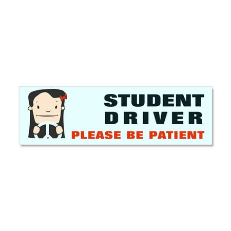 CafePress - Female Student Driver - Car Magnet 10 x