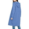 thumbnail image 6 of larppty Long Hoodies for Women Zip Up Hooded Sweatshirt Casual Long Sleeve Fleece Jacket Coat with Pockets 2025 (Light Blue, L), 6 of 6