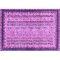 thumbnail image 1 of Ahgly Company Indoor Rectangle Oriental Purple Modern Area Rugs, 5' x 7', 1 of 4