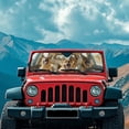 thumbnail image 3 of Yuyamidu German Shepherd Windshield Sun Shade Compatible with Wrangler Rubicon Sahara TJ JK JKU 2 & 4 Door Funny Driving Car Sun Shade Keep Your Vehicle Cool, 3 of 7