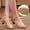Gold, variant on Women's Comfortable Non-Slip Dance Sandals, Glitter Cross Ankle Strap Heels, Durable Ballroom Practice Shoes for Travel, Daily Silver 41