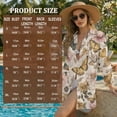 thumbnail image 7 of Xoenoiee Butterfly Peony Flower Print Women Beach Cover Ups Shirt V Neck Button Down Swimsuit Coverup Summer Swimwear Long Sleeve Cover Up Dress Plus Size, M, 7 of 7