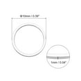 thumbnail image 2 of Unique Bargains 100 Pack 10mm Brass Hollow Circle Bezel Round Linking Rings(Bright Silver), 2 of 4
