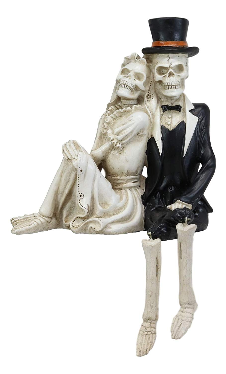 Day of the Dead Dia De Los Muertos Skeleton Bride Groom Resin 12/" Statue