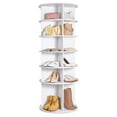 thumbnail image 2 of VEVOR 6-Tier Rotating Shoe Rack Tower 360 ° Spinning Shoe Display Carousel White, 2 of 10