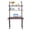 Black, Brown, variant on ToppiJoy 3 Tiers Wall Mounted Desk, Wall Mount Computer Writing Table, Industrial Wall Mount Ladder (Black, Brown)