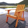 thumbnail image 2 of Irving Outdoor Patio Modern Acacia Wood Adirondack Chair, Light Brown, 2 of 9