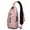 Pink Halloween Ghosts-1, variant on Sling Backpack,Pink Halloween Ghosts Crossbody Bag with Water Bottle Holder,Waterproof Sling Bag for Men/Women with Chest Phone Holder for Hiking,Travel