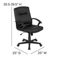 thumbnail image 5 of Flash Furniture Lake 5 Piece Rustic Gray Oval Conference Table Set with 4 Black LeatherSoft-Padded Task Chairs, 5 of 10