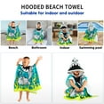 thumbnail image 6 of 48" x 24" Bath Beach Pool Hooded Towel Warp for 3-7T Unisex Baby Toddler, Absorbent Poncho, Gray Whale, 6 of 9