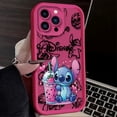 thumbnail image 3 of Funda de teléfono de Disney Stitch Strawberry para iPhone 16, 15, 14, 13, 12, 11 Pro Max, X, XS Max, XR, 12, 13 Mini, 8Plus, funda suave a prueba de golpes, 3 of 5