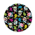 thumbnail image 2 of WIRESTER 7.88 in Round Mouse Pad with Non-Slip Rubber Base for Computers, Laptop, Office & Home - Colorful Sugar Skulls, 2 of 5