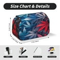 thumbnail image 5 of Kdxio Red And Blue Leaves for Double Compartment Pen Case Oxford Organizer with Zipper Pockets for Students Artists, 5 of 7