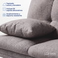 thumbnail image 4 of LASE Muebles Sofá Cama Janeiro Matrimonial Sillón Reclinable 3 Posiciones Boucle Chocolate, 4 of 7