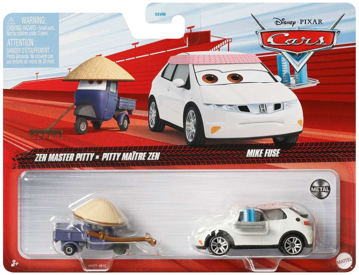 Disney / Pixar Cars Metal Zen Master Pitty & Mike Fuse Diecast Car 2