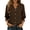 Brown, variant on Staron Spring Summer Fall Button Up Cardigan for Women 3/4 Sleeve V-Neck Casual Loose Shirt Jacket Top, Navy XL