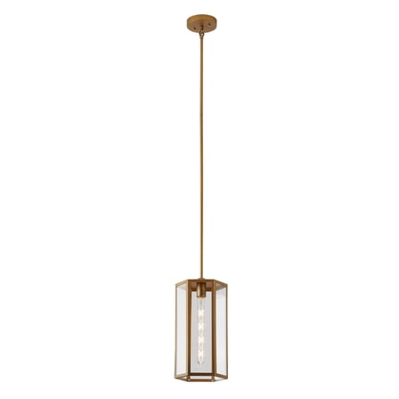 Outdoor Pendant Light - Brass Glass Hanging Lantern - Neo-Classical Ceiling Fixture