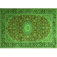 thumbnail image 1 of Ahgly Company Indoor Rectangle Medallion Green Traditional Area Rugs, 2' x 5', 1 of 1