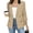 🔥 Beige_New, variant on Padded Shoulder Open Front Office Blazer For Women, Turn Down Collar Solid Button Long Sleeve Patchwork Suit Jacket, Structured Elegant Outer Layer For Workplace Business Daily Wear Sky Blue XXL